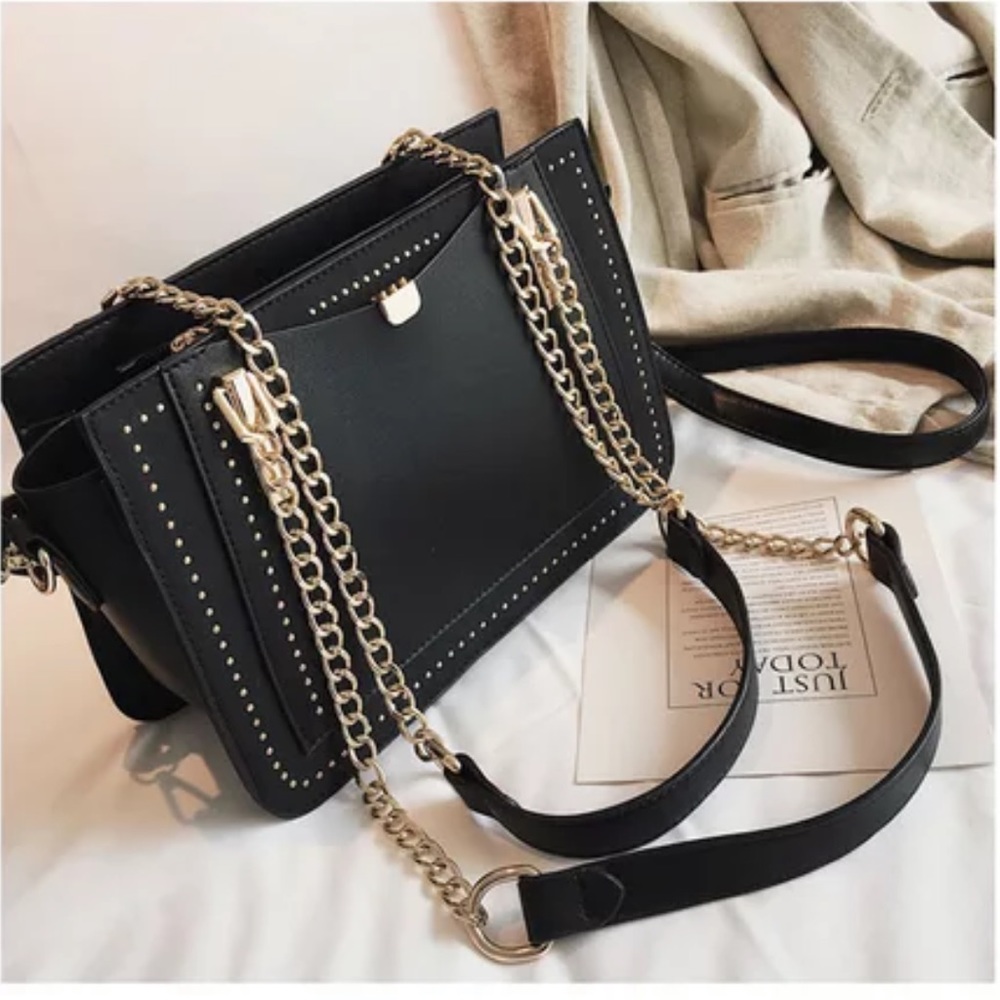 🆕JULIA Rivet Chain Shoulder Bag - Picture 5 of 11